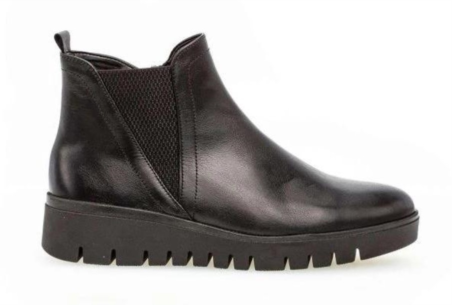 Gabor 32.851-57 - Chelsea Boots Slät Läder Svart