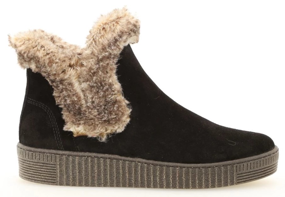 Gabor 33.737-17 - Bootie Plateau Mocka Svart