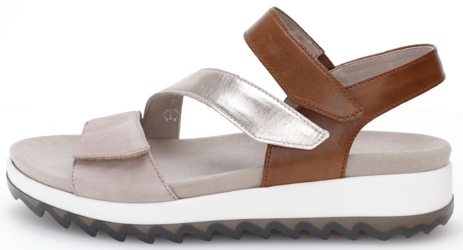 Gabor 46742.54 - Beige Mocka Och Brunt Läder