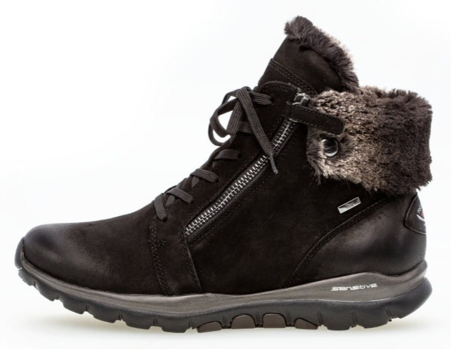 Gabor 76866.47 - Svartoljat Nubuckläder