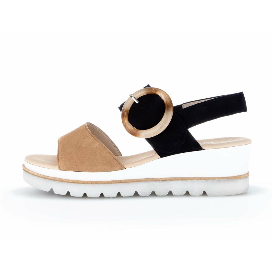 Gabor 84645-16 - Taupe Svart Mocka