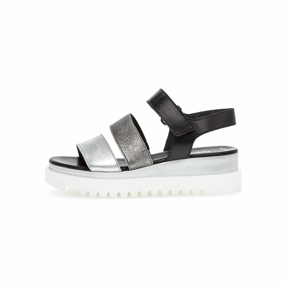 Gabor Ankelband Sandal Svart/silver