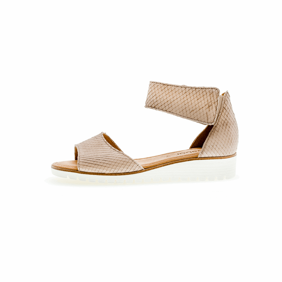 Gabor Beige Sandal Med Ankelband