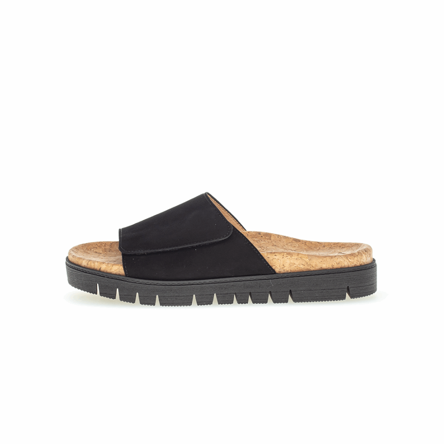 Gabor Svart Slipon Sandal