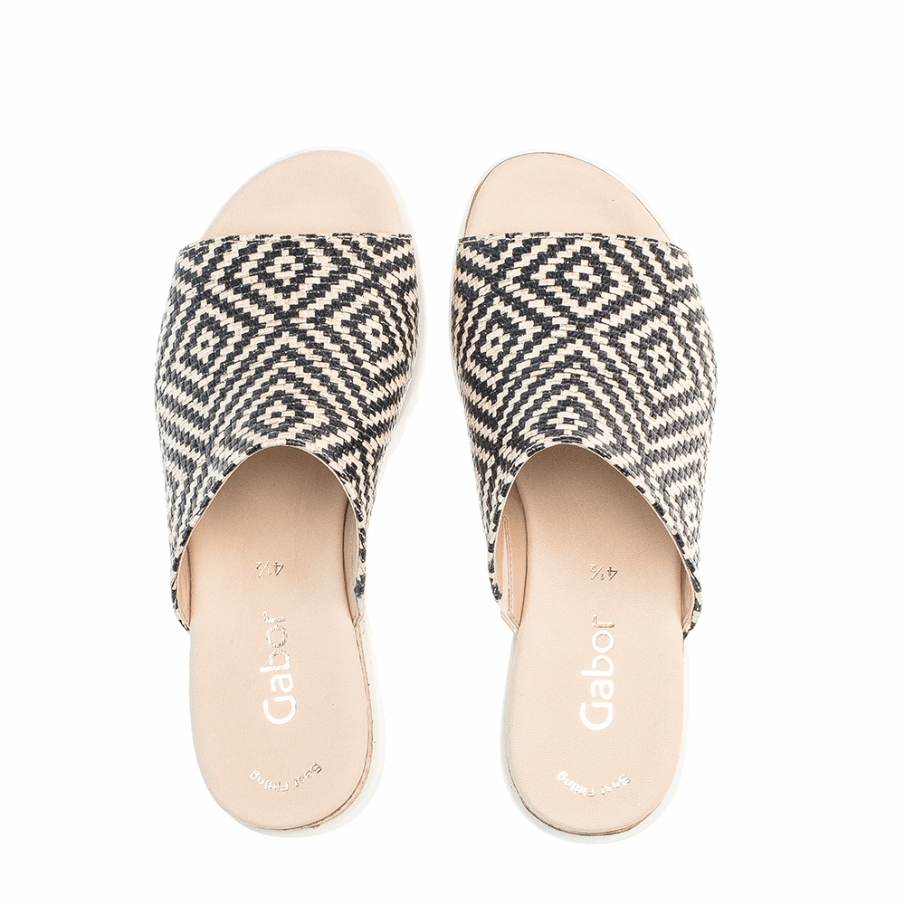 Gabor Plattform Slipon Sandal Svart