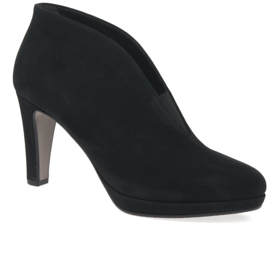 Amien Dam Moderna Slip On Ankel Boots Svart Mocka Gabor