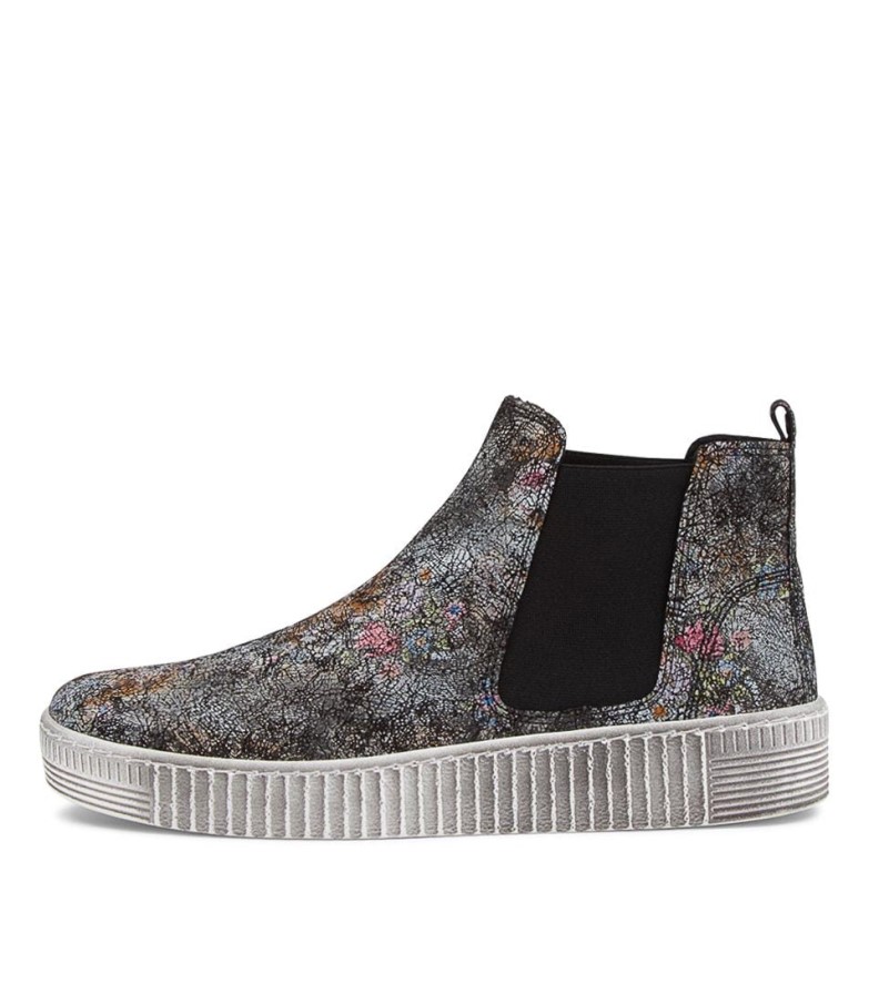 Gabor Angels Schwarz Chelsea Stövlar I Läder