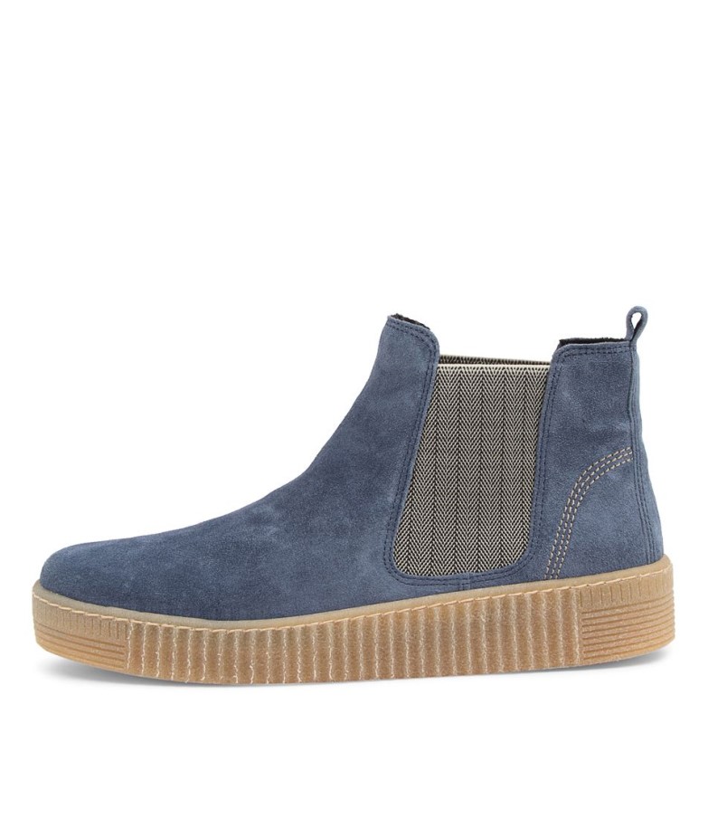 Gabor Angels Winterblau Mocka Chelsea Boots