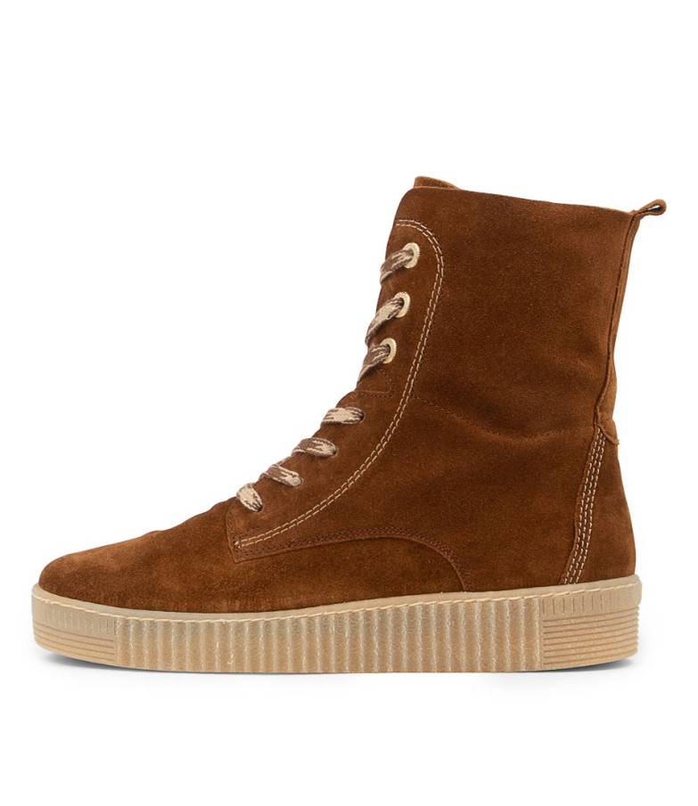 Gabor Arca Cognac Mocka Kalvstövlar