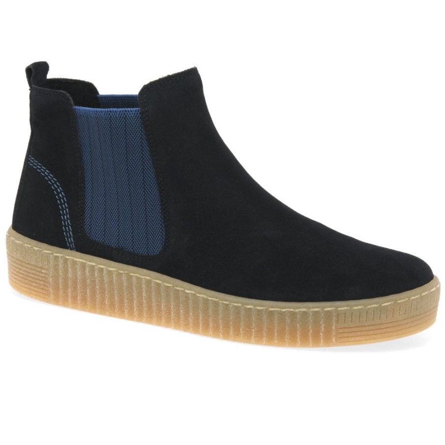 Lourdes Chelsea Boots För Damer Pacific Mocka Gabor
